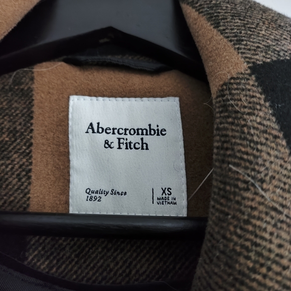 Abercrombie & Fitch checked wool blend coat - Picture 6 of 7